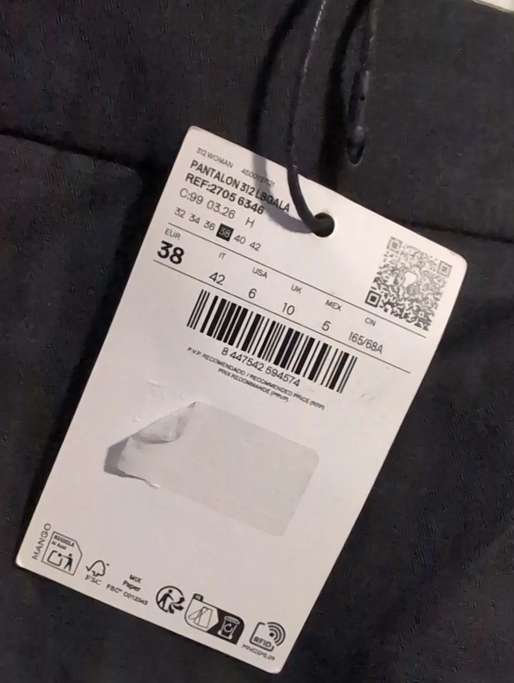 Mango Barrel Cotton Trousers- 6